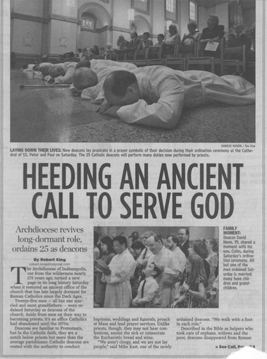Newspaper photo of religious ritual