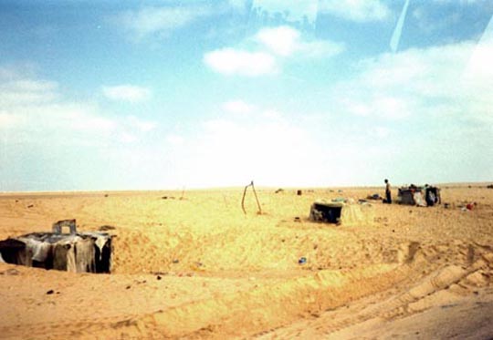 Nomads in a desert wasteland