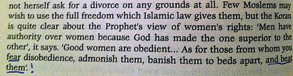 Excerpt from book by J.M. Roberts about harsh treatment of women