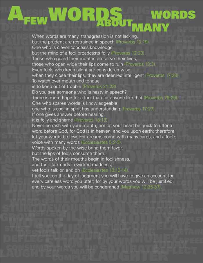 A Few Words About Many Words