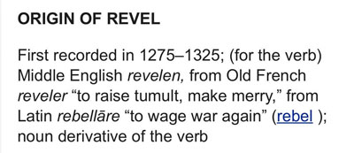 origins of the word revel