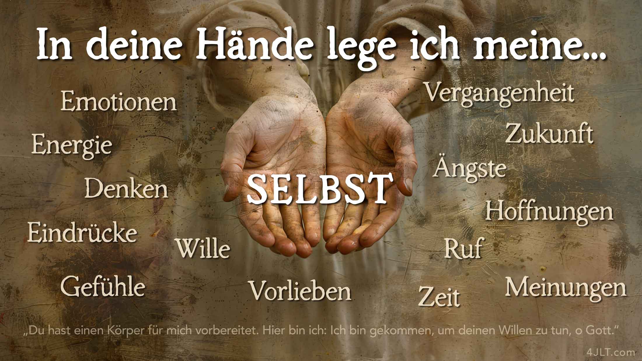 hands offering their life to God