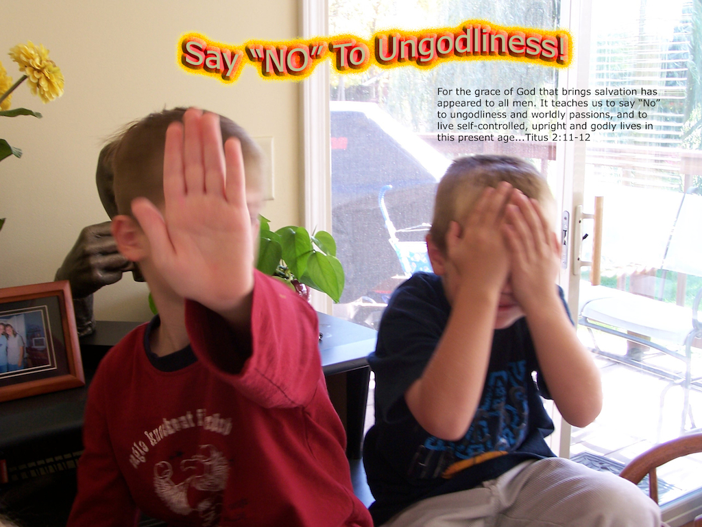Say No to Ungodliness