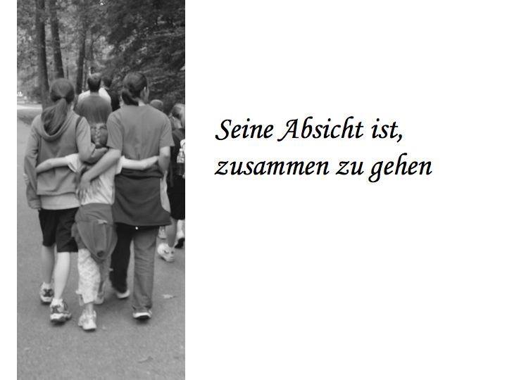 Seine Absicht ist, zusammen zu gehen 