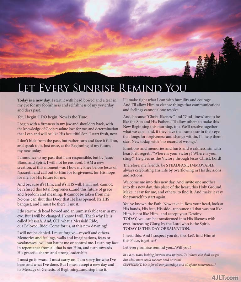 Let Every Sunrise Remind You