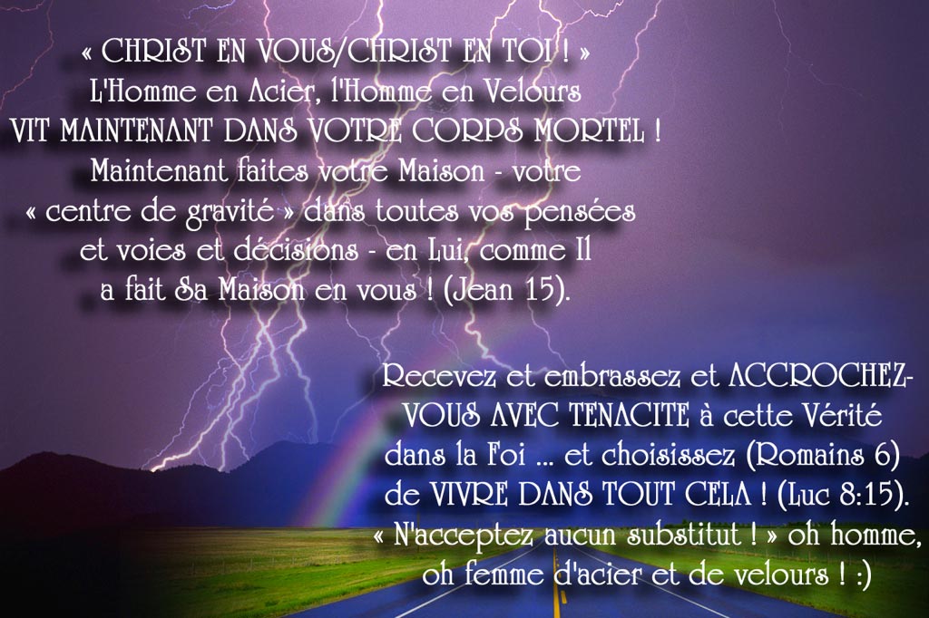 CHRIST EN VOUS: L'Homme en Acier, l'Homme en Velours