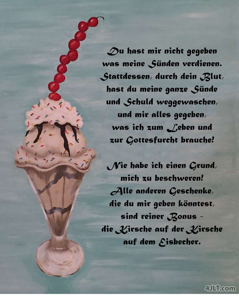 die Kirsche auf der Kirsche
