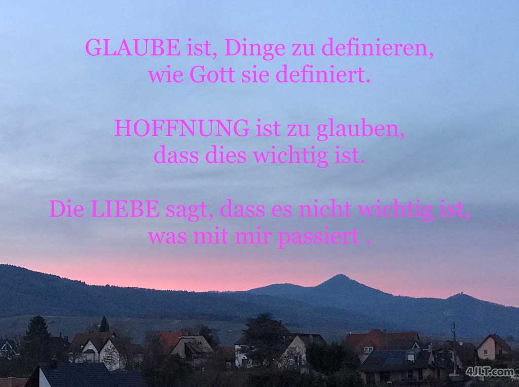 Glaube Hoffnung und Liebe