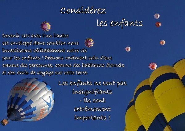 Considérez les Enfants