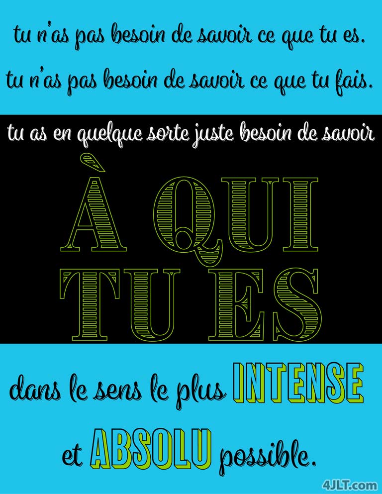 À QUI TU ES