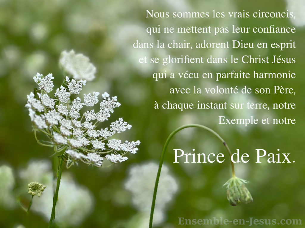 Jésus - notre Exemple et Prince de Paix